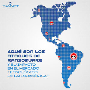 mapa de latinoamerica y ataques de ransomware